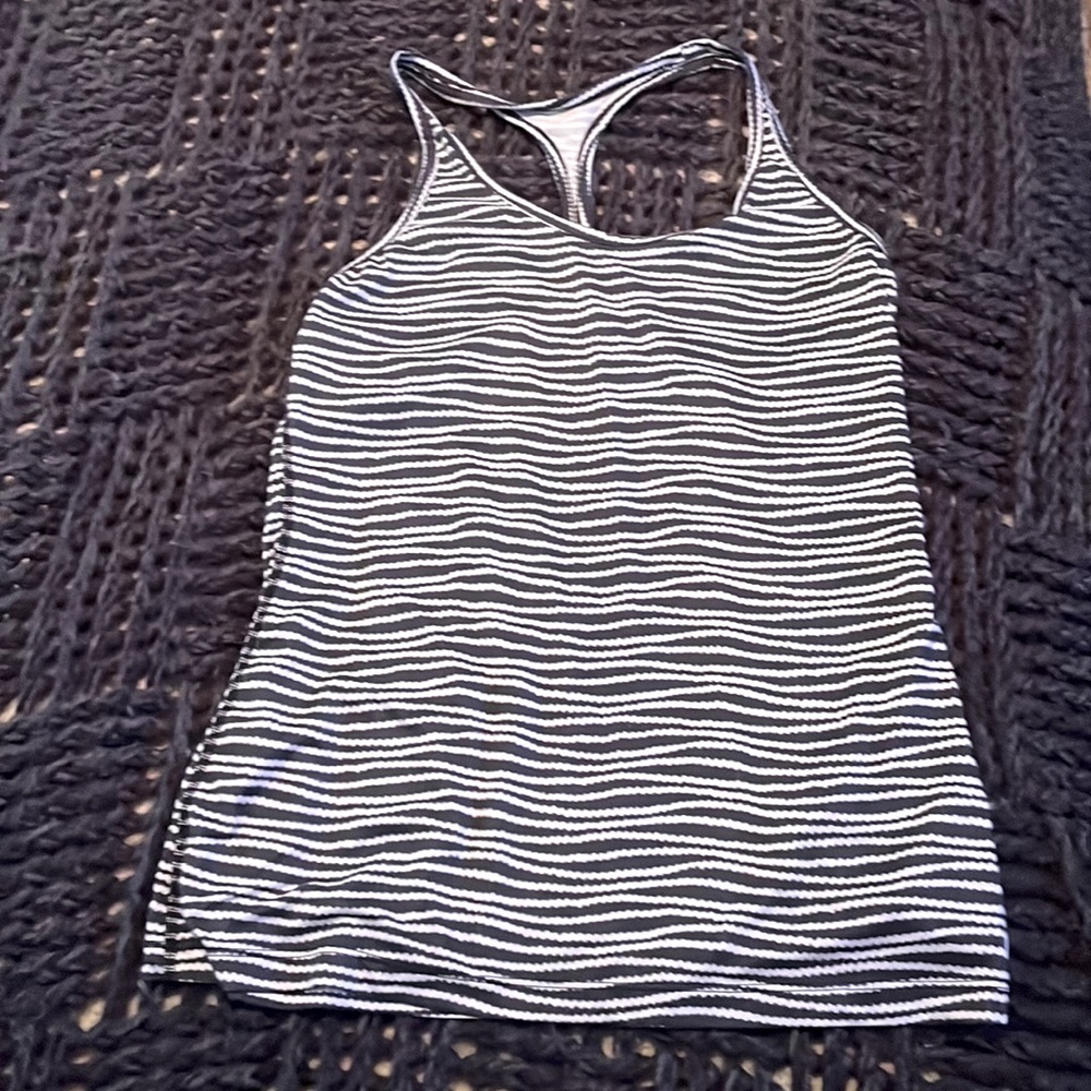 Stripped athletic tank top
